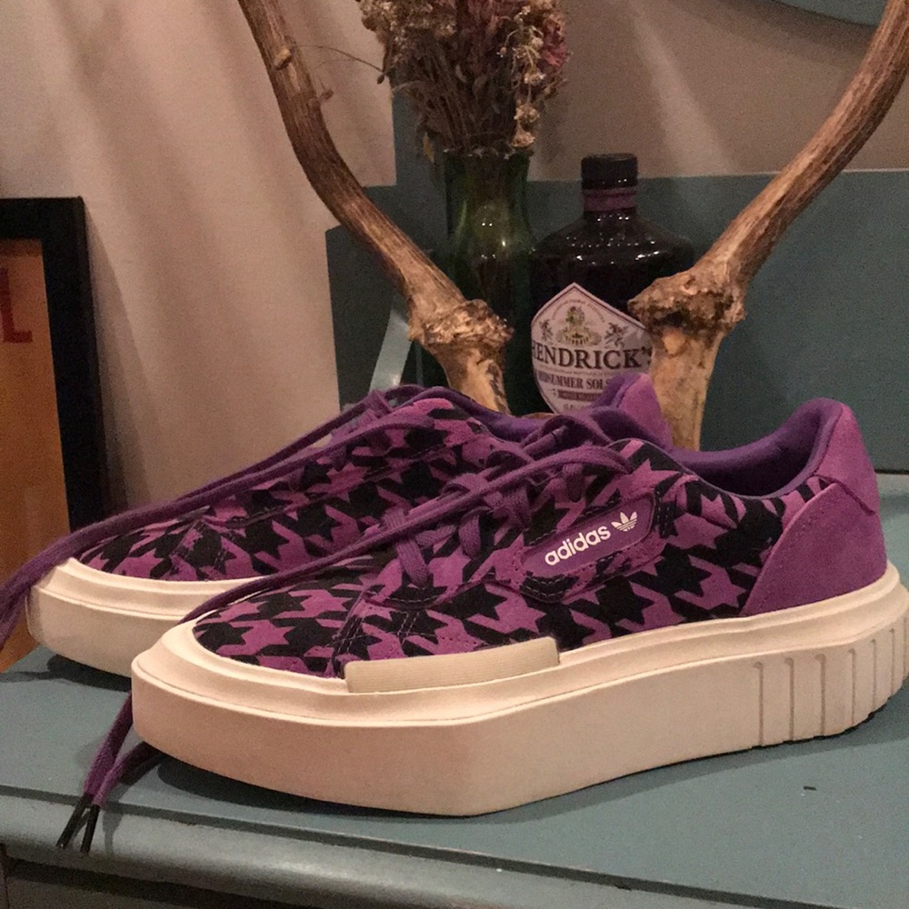 Adidas Hypersleek Wedge Sneaker Purple Black